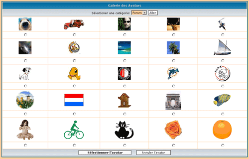 avatars du forum